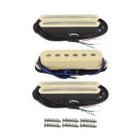 ราคา Fleor 3 ชิ้น Alnico 5 SSS กีตาร์ Dual Rail Humbucker Pickup & Single Coil Pickups (28015943372)