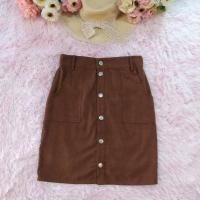 ราคา กระโ​ปรง​แบรนด์​ ​ #ozoc สีน้ำตาล​ ทรงสวย​ กระด​ุมหน้า​ มีกระเป๋า​หน้า-หลัง (8553501421)