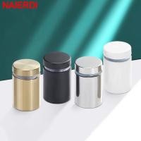 ราคา NAIERDI 20 Pack Stainless Steel Standoff Screws Black Gold Wall Sign Standoff Advertising Nails for Office School Acryli (28171030444)