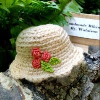 ราคา หมวกถัก ปักลายดอกไม้ size :Lati Y/W ❤BJD ❤ (1936737718)