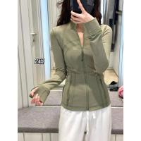 ราคา เสื้อแจ็คเก็ตโยคะ Lululemon ทรงSlim-fit มีฮู้ดและปกยืน (49803315635)