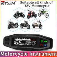 ราคา ใหม่ล่าสุดรถจักรยานยนต์ Speedometer มาตรวัดน้ํามัน Tachometer Universal Digital Meters Instrument (40006874646)