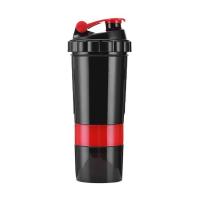 ราคา เครื่องผสมผงโปรตีนถ้วยพลาสติกแบบพกพา CLEAR Scales Leakage PROOF สีแดงกีฬา Shaker ขวดสำหรับฟิตเนส (51701236383)