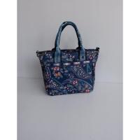 ราคา กระเป๋าแบรนด์ MiniGirl Fashion Bags ทรง Tote ขนาด 9 นิ้ว สีน้ำเงิน ลายดอกไม้เปอร์เซีย กระเป๋าถือสะพายข้างมีสายยาวปรับได้ (18791370582)