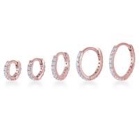ราคา Piercingroom by Jay CZ Diamond Eternity Huggie Hoop (Rose Gold Plated) เงินแท้ (ราคาต่อชิ้น) (28906219719)