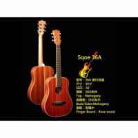 ราคา Sqoe กีตาร์โปร่ง Acoustic Guitar 36" รุ่น 36A(Mahogany) (869030761)
