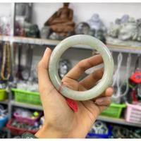 ราคา กำไลหยกเจไดต์ Natural Jadeite Type A ทรงโดนัท โทนหยกเขียวไข่กา หยกเขียวอ่อน Pale Green Jadeite/ Light Green Jadeite (41051817286)