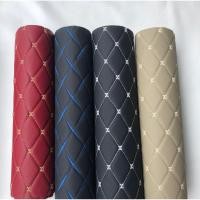 ราคา หนังเทียม pvc ลายปักvip หนังลายข้าวหลาม สีแดง สีดำ สีครีม หนังpvcหนา1มม. ขนาด160x135ซม. หนังหลังคารถ หนังหุ้มเบาะรถ โซฟา (24306694238)