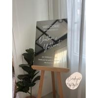 ราคา ป้ายกระจกหน้างานแต่ง ป้ายwelcomeกระจก ป้ายwelcome ป้ายกระจกเหลี่ยม ป้ายหน้างานแต่ง ป้ายต้อนรับหน้างานแต่ง (15738828252)