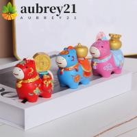 ราคา AUBREY1 Zodiac Horse เครื่องประดับ,การ์ตูน Handcrafted เรซิ่นการ์ตูนรูปปั้นม้า,มินิสะสมหมุนได้ DIY Craft ปีเสือ Zodiac Horse ตุ๊กตาตกแต่งบ้าน (44753132387)
