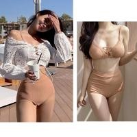 ราคา บิกินี่นู๊ด ชุดว่ายน้ำปาดไหล่ บิกินี่สีน้ำตาล ชุดว่ายน้ำสีขาว ชุดว่ายน้ำเซ็กซี่ ชุดว่ายน้ำลูกไม้ ชุดว่ายน้ำสายฝอ (16337629382)