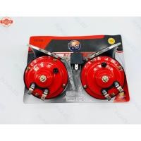 ราคา แตรหอยโข่ง มอเตอร์ไซค์ รถยนต์ 12v สีแดงดำ 1คู่ HORN 156 (41667834206)