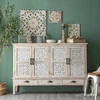 ราคา แกะสลักแบบเก่าตู้ทีวีโรงงานโรงแรมพระข & ขรับประทานอาหารตู้ข้างตู้ทางเข้าฝรั่งเศสห้องนั่งเล่นไม้เนื้อแข็งสีขาว ดีวี (49003067526)