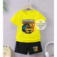 ราคา Lexander Fashion Childrens Black Pants Set for Girls and Boys Trending Viral Truck Image Oleng Ga Oleng Ga Jago (57200897175)