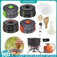 ราคา หม้อสนาม ชุดครัวแคมปิ้ง หม้อสนาม ชุดหม้อแคมป์ปิ้ง ปิคนิค อุปกรณ์กรแคมป์ปิ้ง พกพาสะดวก ครบชุด (29901820460)