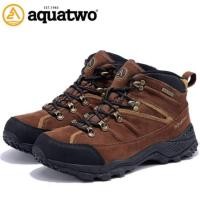 ราคา Aquatwo รองเท้าผู้ชาย Hiking Boots หนังแท้ สำหรับเดินป่า ปีนเขา รุ่นS943 (สีน้ำตาลเข้ม) (464019407)