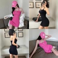 ราคา Evelyn​ชุดเดรสไหมพรม สีชมพู แถมโซ่เกี่ยว เซ็กซี่ รัดรูป คล้องคอเว้าด้านหลัง ใส่สบาย สไตล์ลำลอง#M1520-C (29516127332)
