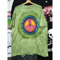 ราคา เสื้อยืดสีเขียวมัดย้อมลายสายเขียว (28119275794)