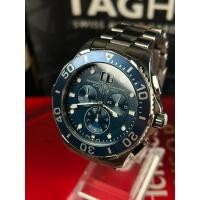 ราคา Tag Heuer Aquaracer Grand Date Quartz Chronograph Blue Dial Ref. CAN1011 (29683205992)