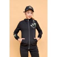 ราคา SuperD เซทชุดวอร์ม เสื้อคู่กับกางเกงเลกกิ้ง ลายปัก ใส่สบาย Embroidered SD Set Code : 2039 [Black] (5919273703)