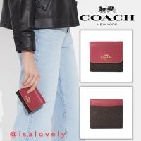 ราคา Isa Lovely Shop COACH CF369 Small Trifold Wallet In Colorblock Signature Canvas Color: Brown/Pink (25913531036)