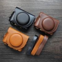 ราคา สําหรับ Sony DSC-HX90V Retro หนัง WX500 กระเป๋ากล้อง DSC Hx80 HX90 PU ป้องกันครึ่งด้านล่างฐานสายคล้องขาตั้งกล้องสกรู (56653347773)