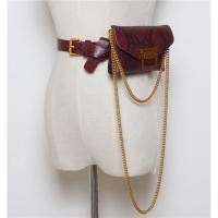 ราคา MERAH Purse Snake Pockets Women Chain กระเป๋าคาดเอว / กระเป๋าคาดเอวผู้หญิงลายงู - สีแดง (29015157318)