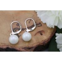 ราคา [พร้อมส่ง] ต่างหูห้อยเงินแท้ 925 ประดับมุกเปลือกหอย / sterling silver earrings decorated with shell pearls Silver thai (21493572778)