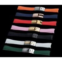 ราคา 20 mm. สายนาฬิกา แบบสายยางซิลิโคน หลากสี พร้อมบัคเคิลล็อกสาย สำหรับ_Rolex (5241494411)