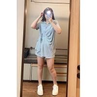 ราคา 【EVIOVIO】ชุดเซตลำลอง เสื้อสูท+กางเกงขาสั้น สีฟ้า ดีไซน์จับจีบ ช่วยพรางหุ่น ใส่สบาย สำหรับสาวอวบอ้วน (25985990422)