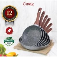 ราคา Cypruz กระทะทอด 18 ซม. เคลือบหินแกรนิตหินอ่อน Cypruz กระทะ - FP0629 (50100960963)