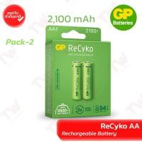 ราคา GP Rechargeable Battery ReCyko AA 2100mAh ถ่านชาร์จ Pack-2 ของแท้ (27376045601)