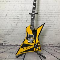 ราคา โรงงานสีเหลืองและสีดํากีตาร์ไฟฟ้า6สายมะฮอกกานีร่างกายระบบโทรโมโล (41926358165)