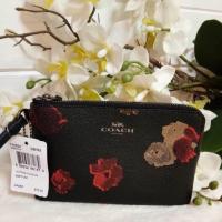 ราคา ส่ง EMS ฟรี COACH #F55824 CORNER ZIP WRISTLET IN HALFTONE FLORAL PRINT COATED CANVAS (730715697)