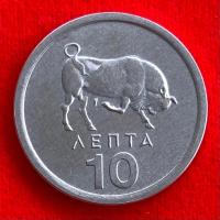 ราคา เหรียญกรีซ Greece 10 lepta ปี 1976 เหรียญต่างประเทศ (23053928296)