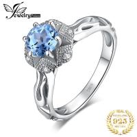 ราคา JewelryPalace Blue Topaz แหวนเงินแท้ 925 สําหรับผู้หญิงงบอัญมณีเครื่องประดับ Fine Anniversary Birthday (41665588767)