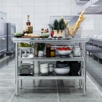 ราคา ตู้อ่างล้างจานตู้เก็บของสแตนเลสคอนโซลครัวสแตนเลสพร้อมรั้วรั้วล้อโต๊ะทำงานเคาน์เตอร์ (26110193751)