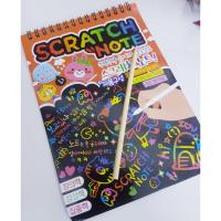ราคา สมุดขูดดำสีรุ้ง Scratch Paper Note สมุดเขียนกระดานดำสีรุ้ง สำหรับเขียนป้าย ฝึกการเขียนฯลฯ (4807013305)