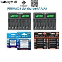 ราคา Pujimax แบตเตอรี่อัจฉริยะ Eneloop เครื่องชาร์จแบตเตอรี่ AAA จอแสดงผล LED 8 ช่อง (26778296616)