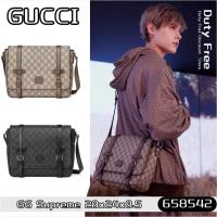 ราคา GUCCI GG Supreme Men's Messenger Bag กุชชี่กระเป๋าสะพายชายสุดคลาสสิค 658542 (26776829737)