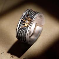 ราคา Retro Open Ring Men Trendy Hip Hop American Style Punk Crown (42865006582)
