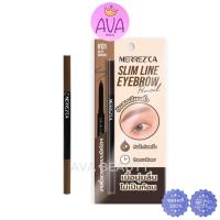 ราคา (3ชิ้น/กล่อง) MERREZCA เมอร์เรซกา สลิม ไลน์ อายโบรว์ (#01 Deep Brown) คิ้วสวยเป๊ะ แบบมือโปร [2668] (29250305656)