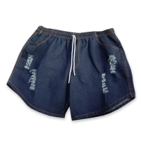 ราคา กางเกงยีนส์สาวอวบ เสื้อผ้าสาวอวบ กางเกงยีนส์ขาสั้นไซส์ใหญ่ (5060604418)