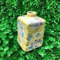 ราคา แจกันงานดินเผาญี่ปุ่นเคลือบลายดอกไม้ ขนาดสูง 4” #เซรามิคมือสองญี่ปุ่น (7779260201)