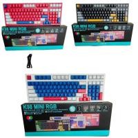 ราคา คีย์บอร์ดเกมมิ่งมีสาย Mechanical OKER รุ่น K98 RGB Gaming Blue switch ดีไซน์สวยงาม (26614609355)