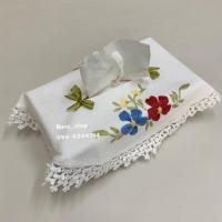 ราคา ผ้าคลุมกล่องทิชชู่ ที่ใส่กล่องกระดาษทิชชู(ผ้าฝ้ายปักลวดลายสวยงาม) (5476896940)
