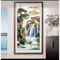 ราคา ครอสติชคริสตัลเม็ดกลมติดเต็มลาย วิวน้ำตก (6618673149)
