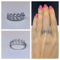 ราคา แหวนเพชร "ใบมะกอก" งานเข้าใหม่ ทองแท้100% เพชรแท้ 100% (24860609878)