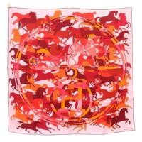 ราคา Hermes ex liblis camouflage scarf silk pink color 90 Direct from Japan Secondhand (25837788713)