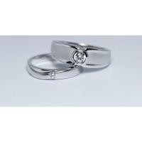 ราคา แหวนคู่เคลือบทองคำขาว 004 (12448663659)